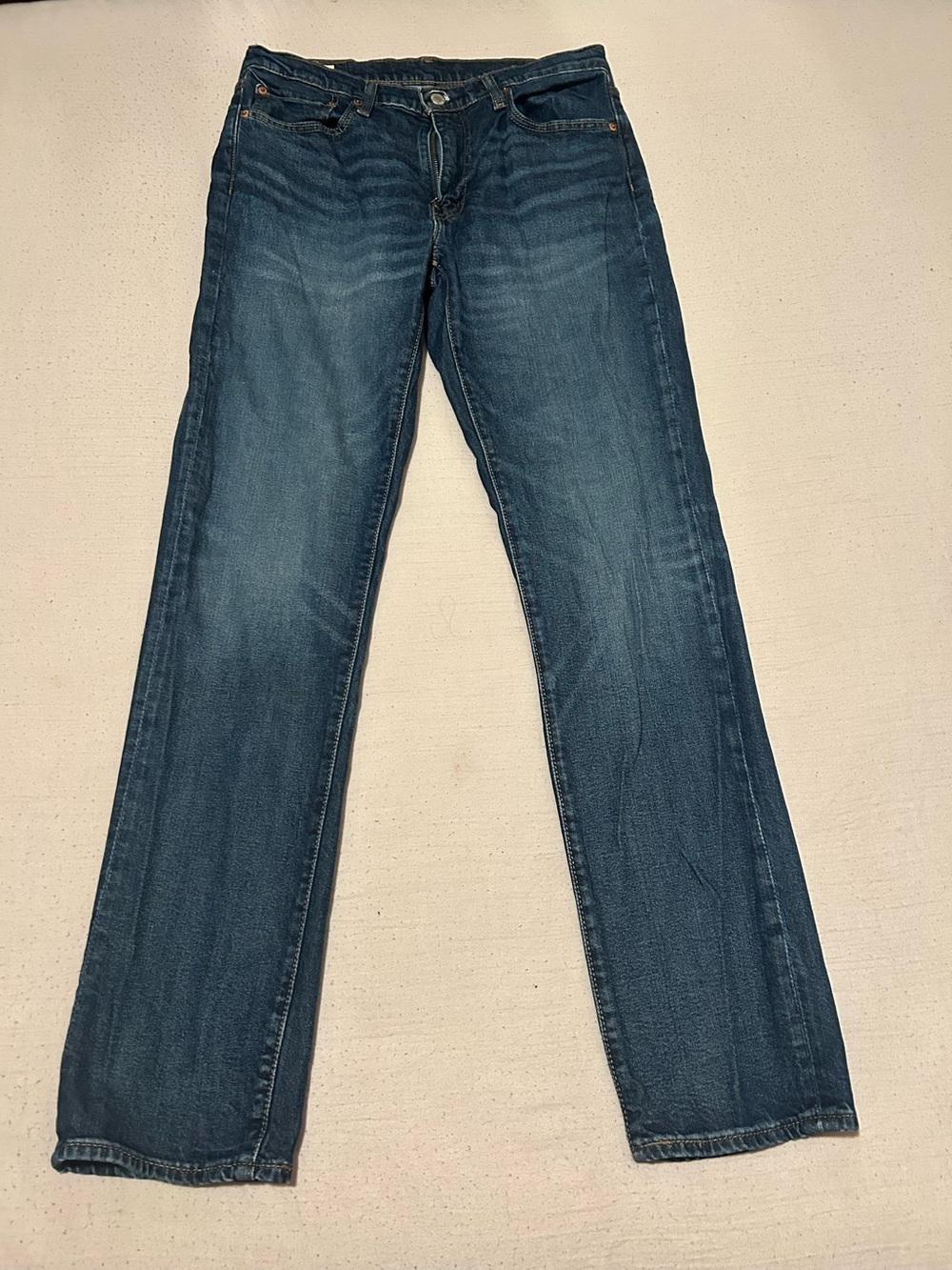 Levi's Men's Dark Blue Jeans straight leg 33x34